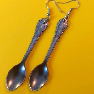 NWOT Spoon Earrings, Metal